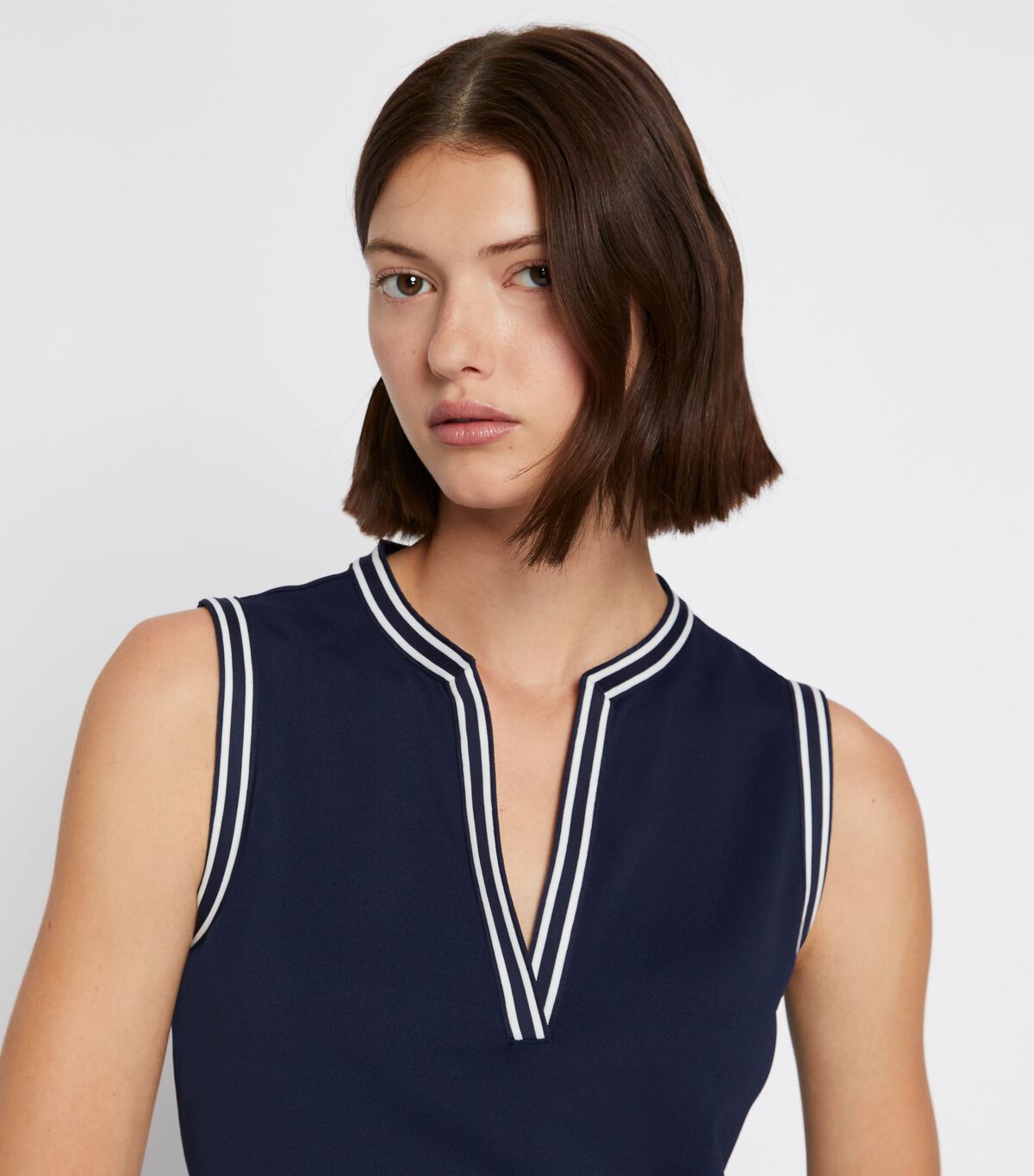 tory burch tech piqu  sleeveless tunic top