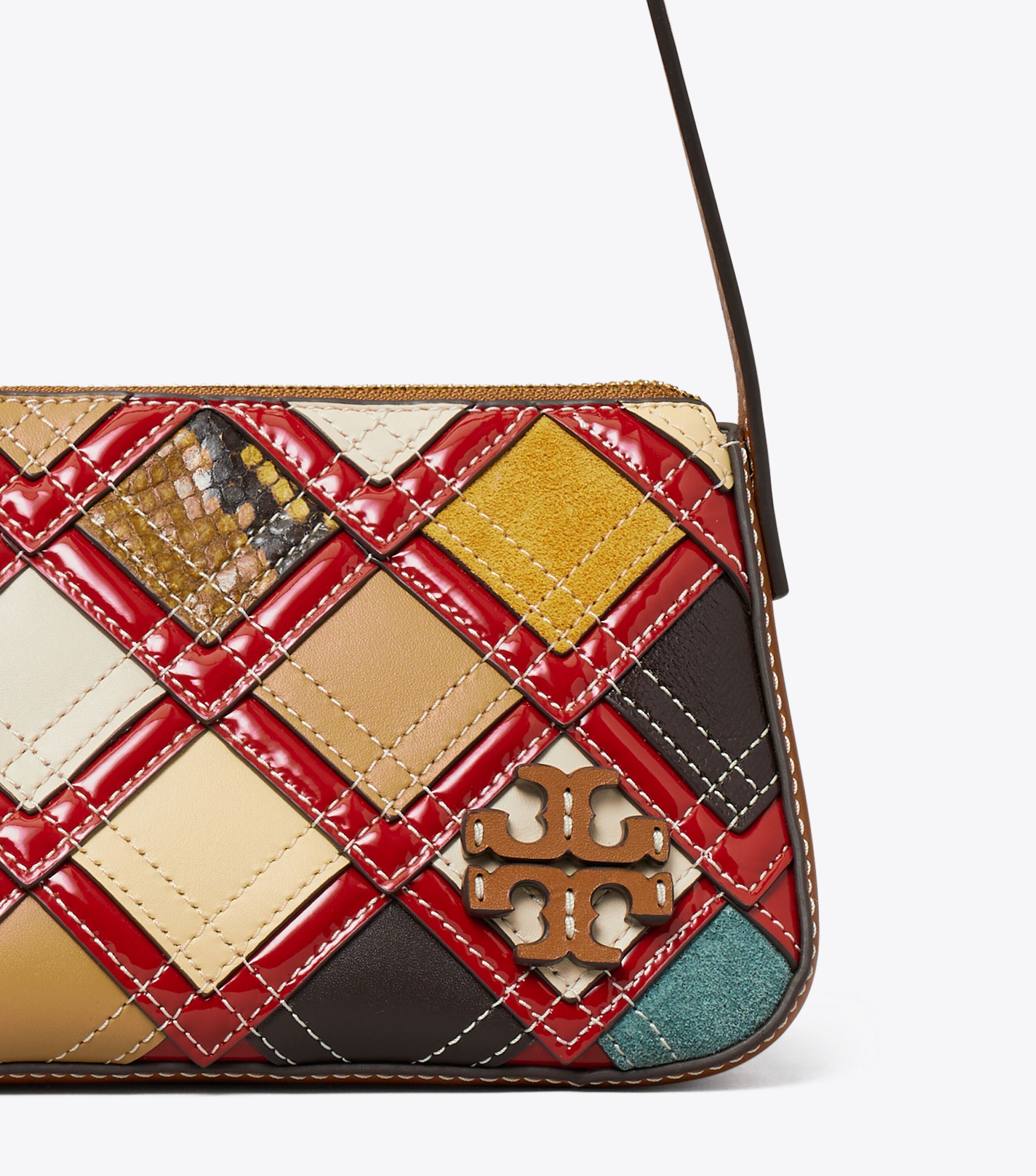 Tory burch 2025 mcgraw patchwork satchel