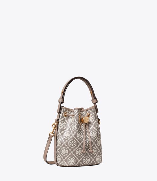 T Monogram Coated Jacquard Mini Bucket Bag tory burch t monogram coated jacquard mini bucket bag