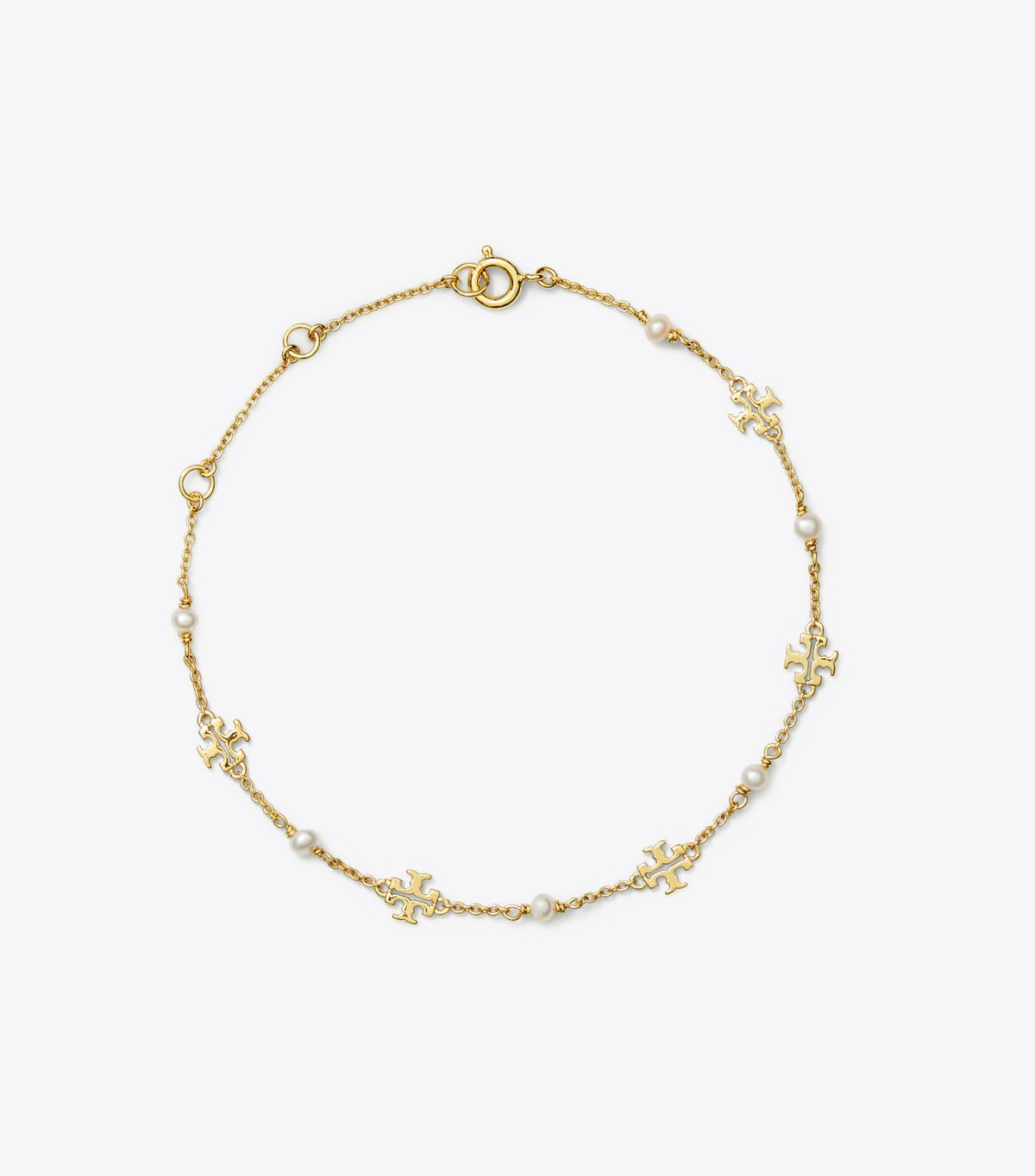 tory burch kira pearl delicate chain bracelet
