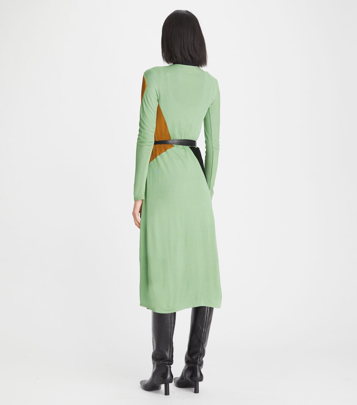 tory burch colorblock honeycomb jersey dress