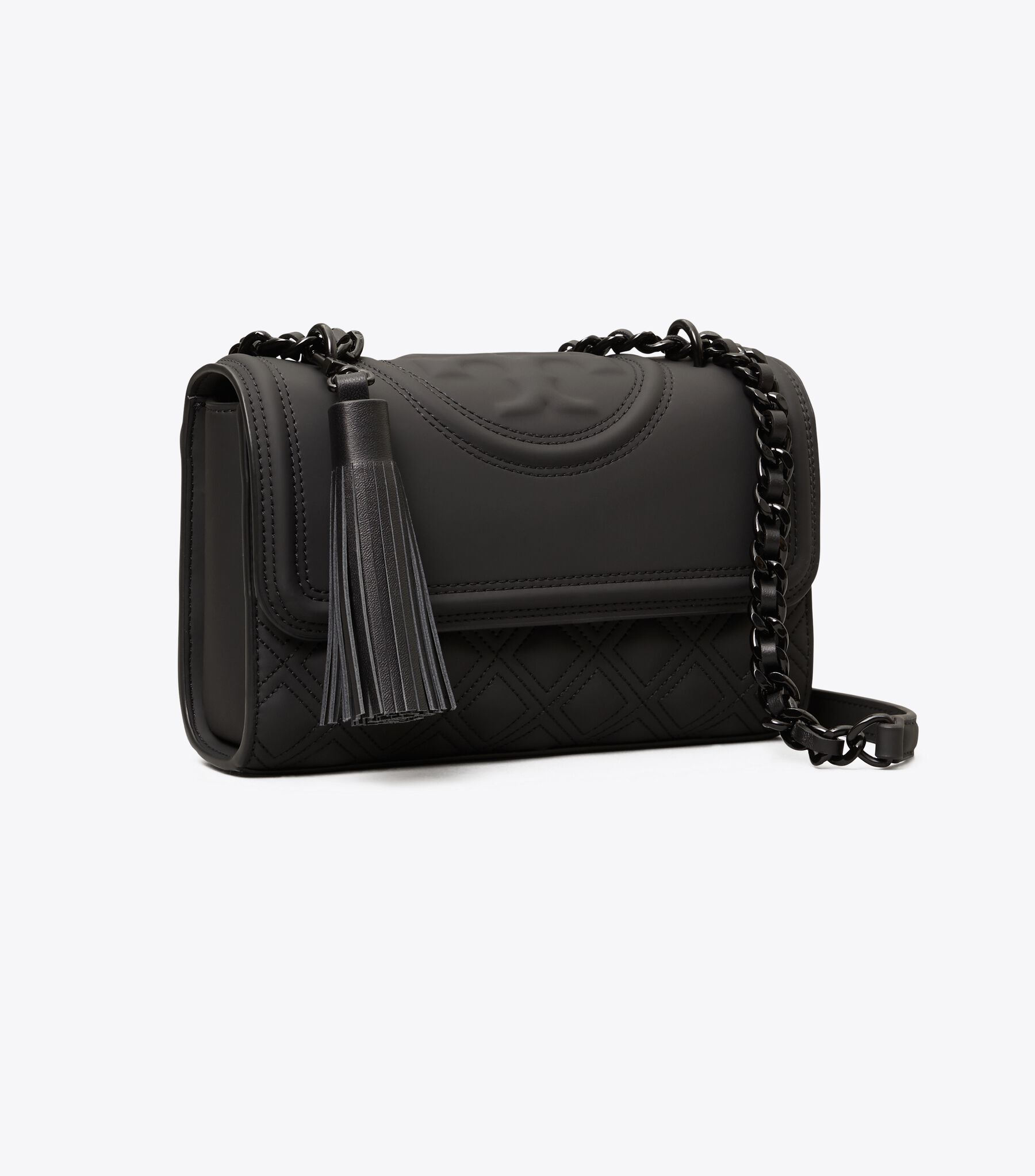 Small Fleming Matte Convertible Shoulder Bag, Black Tory Burch KSA