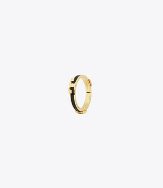 خاتم قابل للتكديس Serif-T مطلي بالمينا