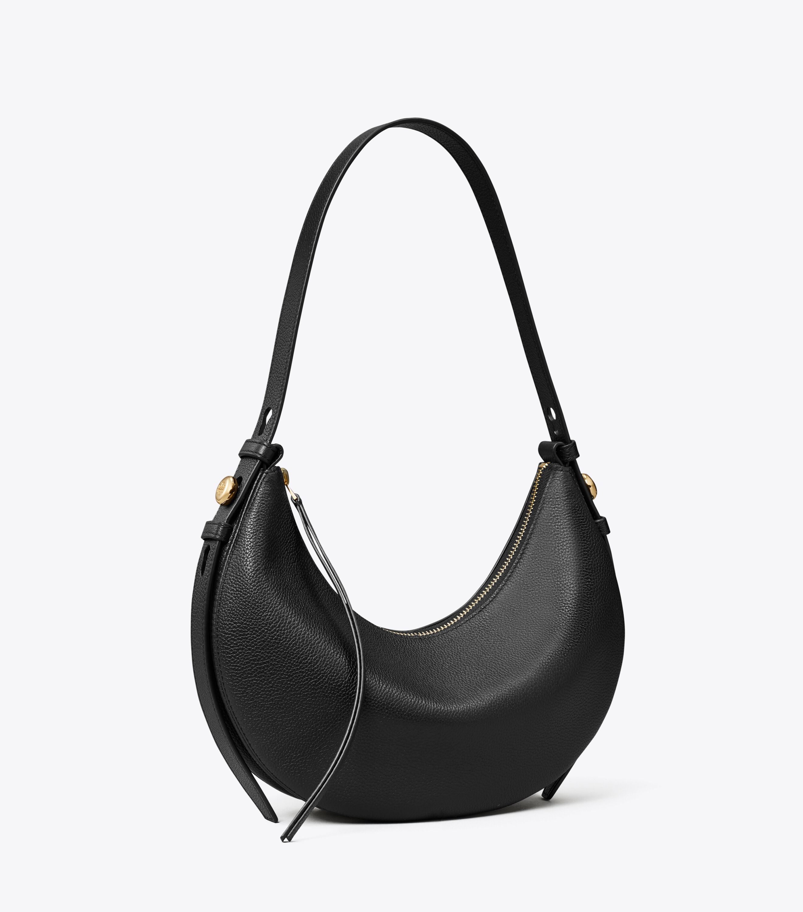 Romy Half Moon Bag, Black | Tory Burch KSA