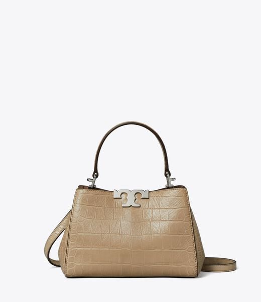 tory burch حقيبة صغيرة إليانور ناعمة بنقشة جلد التمساح
