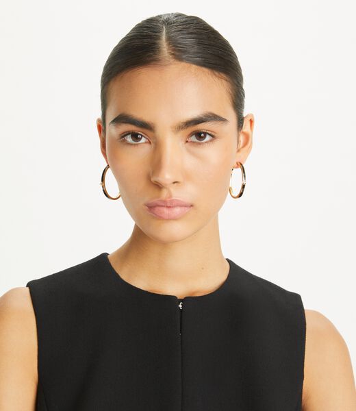 Kira Enamel Hoop Earring tory burch kira enamel hoop earring