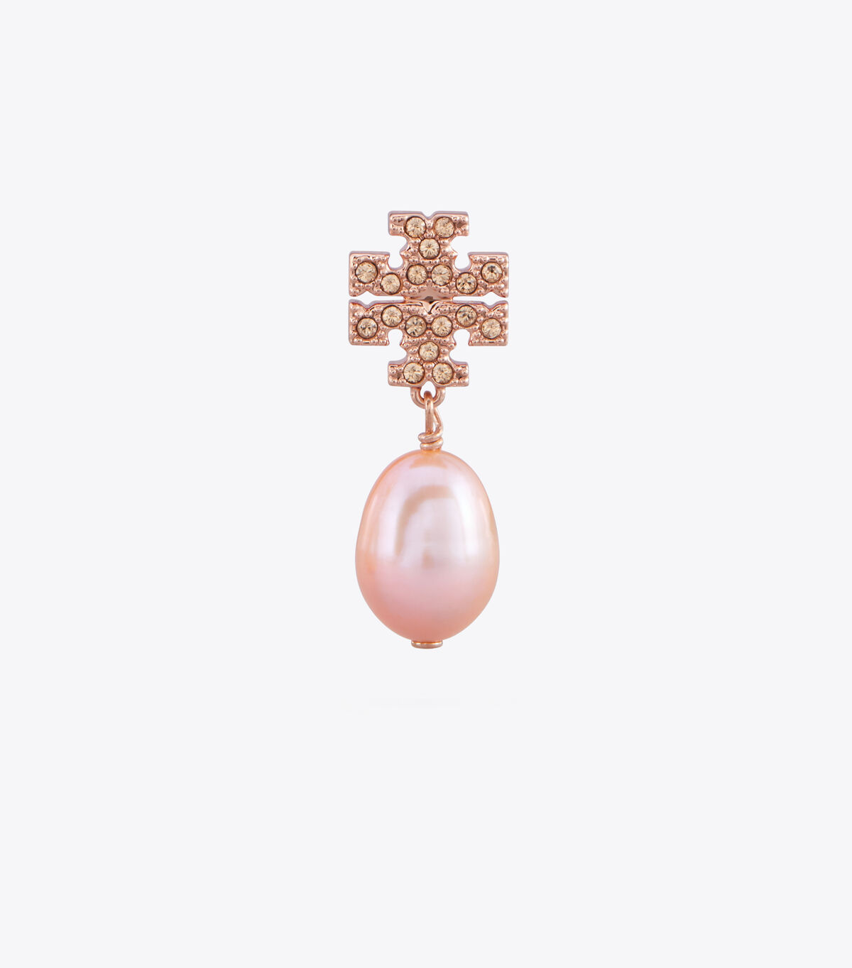 tory burch kira pave pearl drop earring