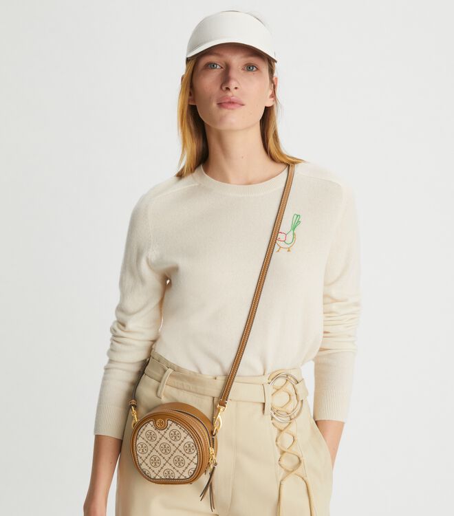 T Monogram Jacquard Petite Moon | Handbags | Tory Burch