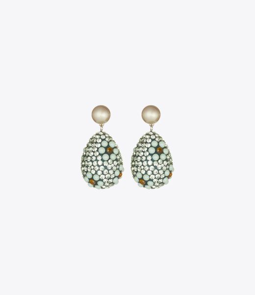 Curiosity Crystal Pearl Drop Earrings tory burch curiosity crystal pearl drop earrings