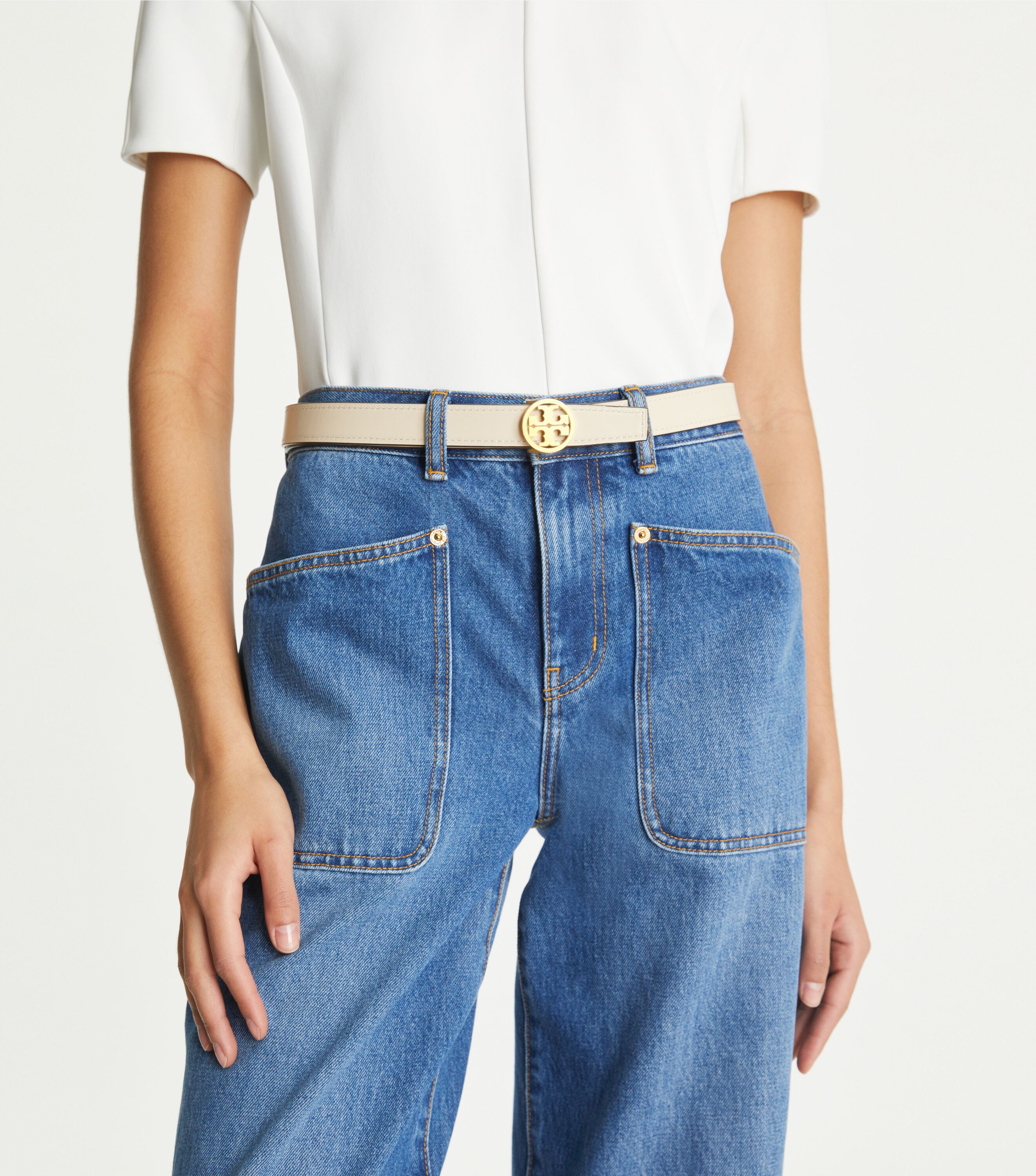 Tory Burch 1 Miller Smooth Reversible Belt Tory Burch KSA