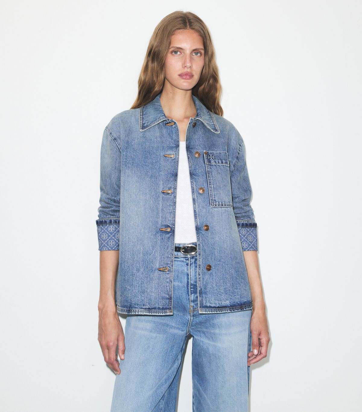 tory burch denim barn jacket