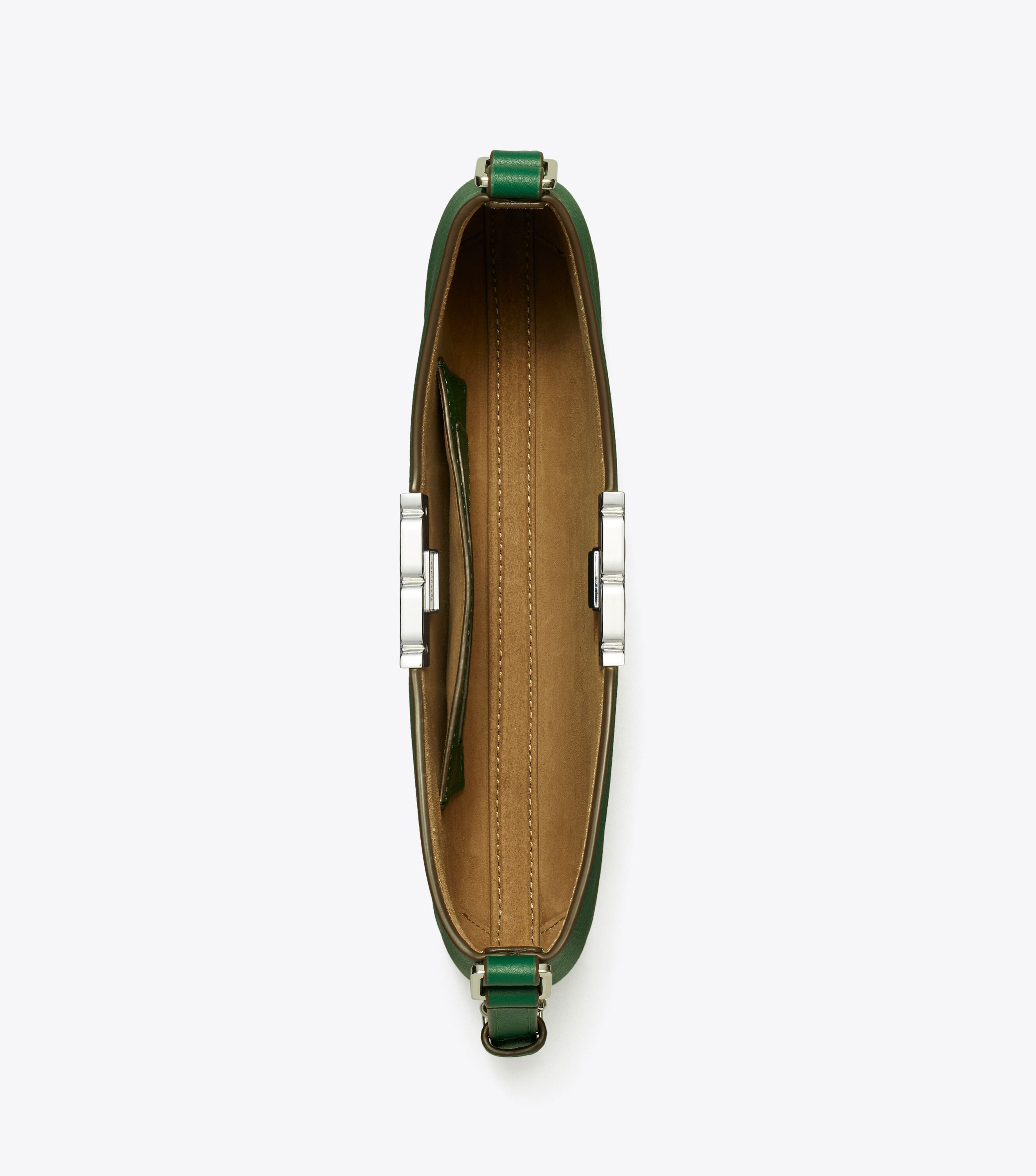 Eleanor Soft Slim Shoulder Bag, Dark Kale | Tory Burch KSA