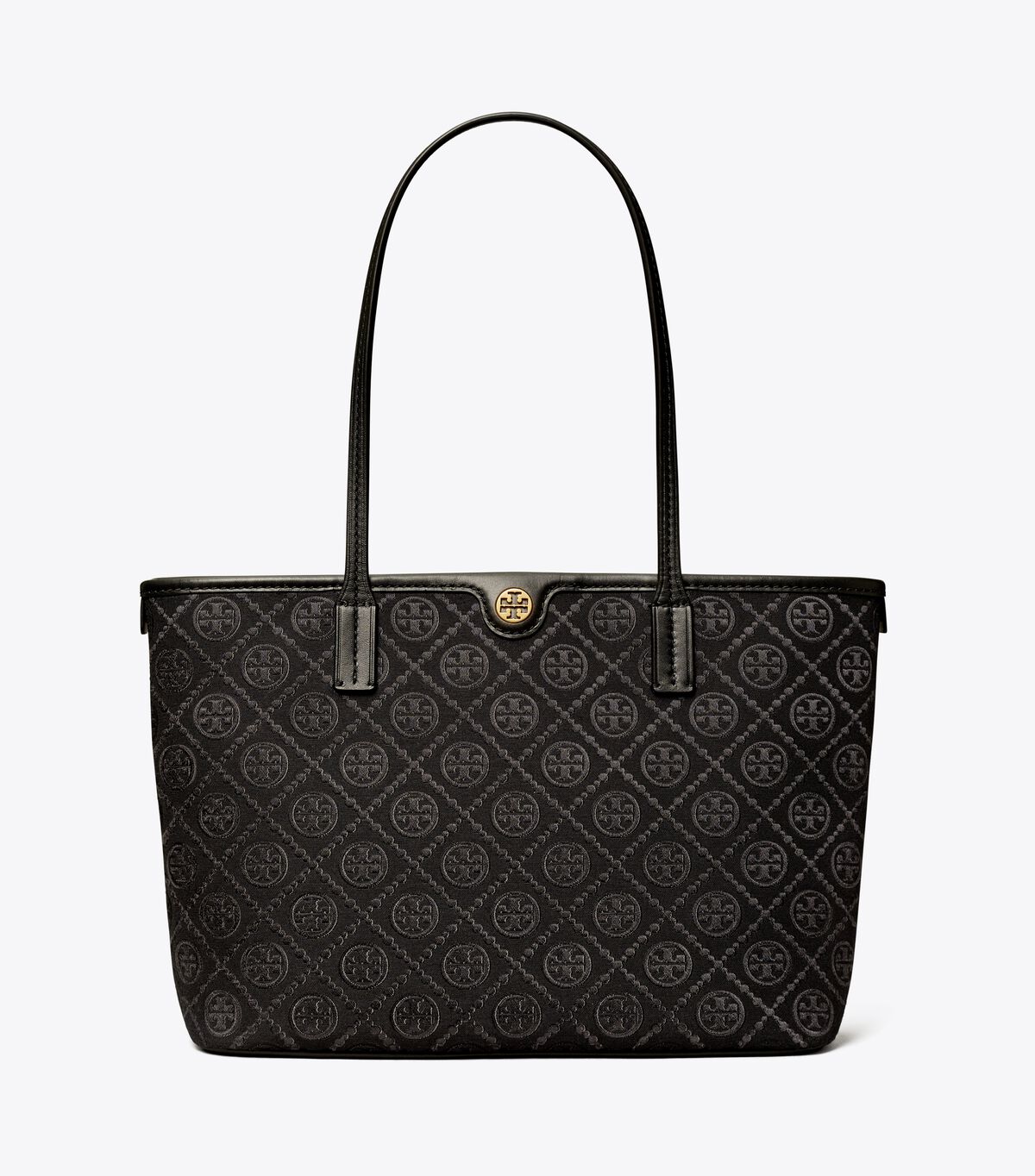 tory burch small t monogram zip tote