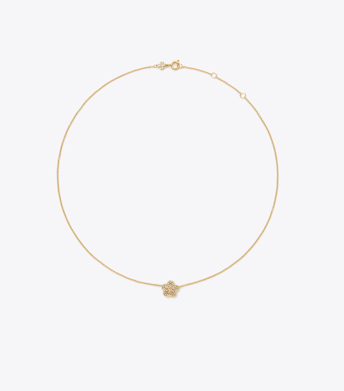 tory burch forget me not pave pendant necklace