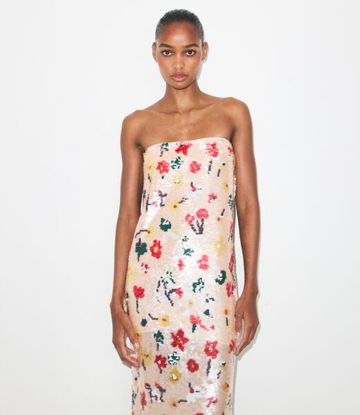 Strapless Sequin Dress tory burch strapless sequin dress