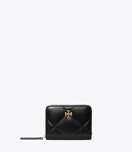 tory burch small kira diamond quilt zip around wallet