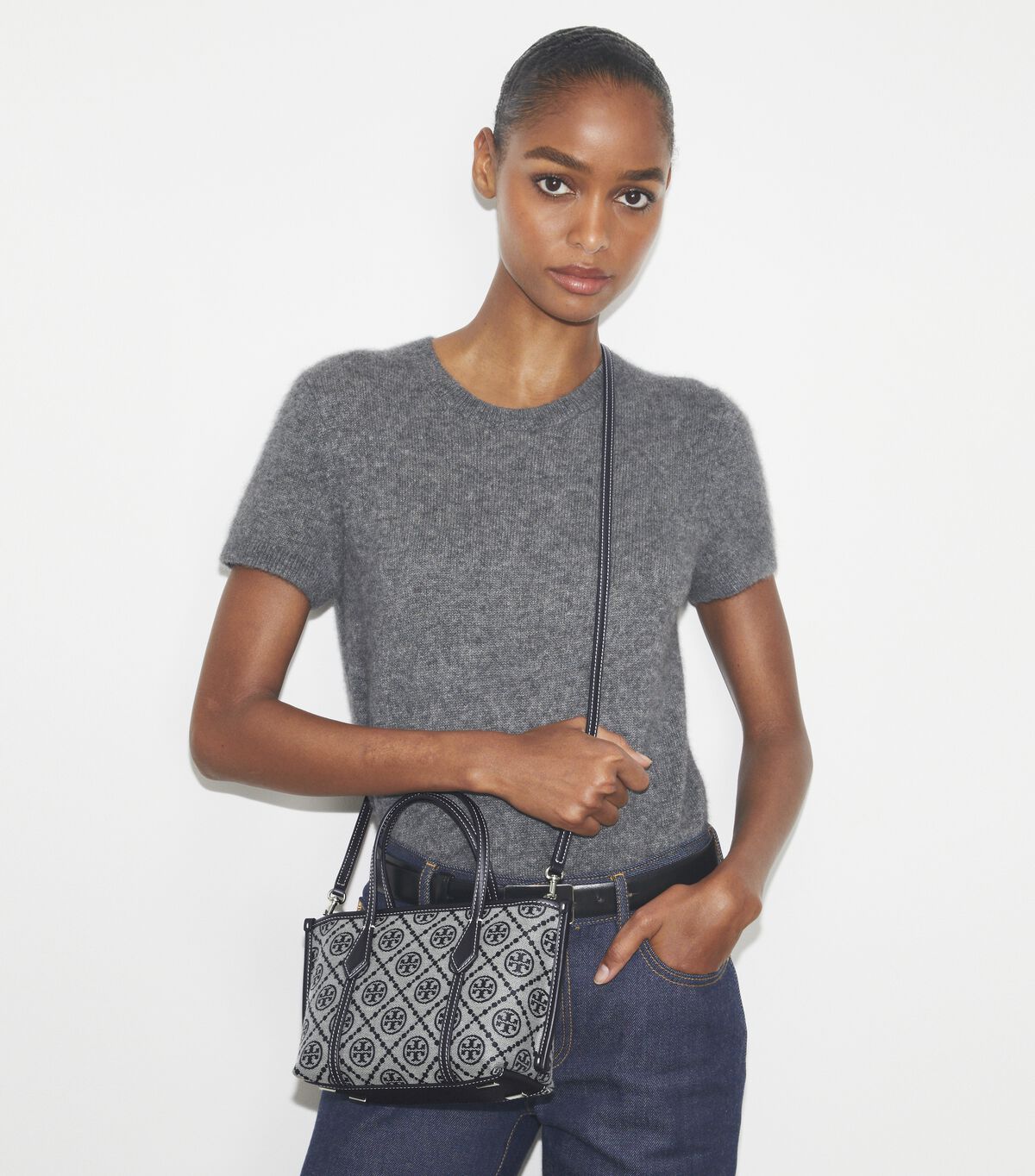 tory burch t monogram mini perry tote