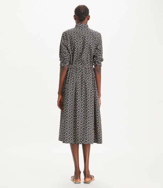 tory burch long printed poplin shirtdress