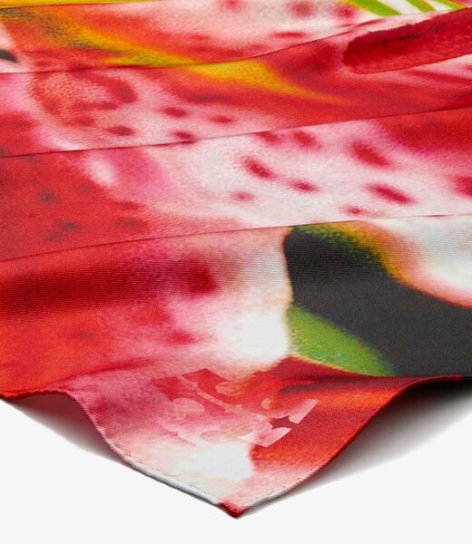 tory burch lily silk square scarf