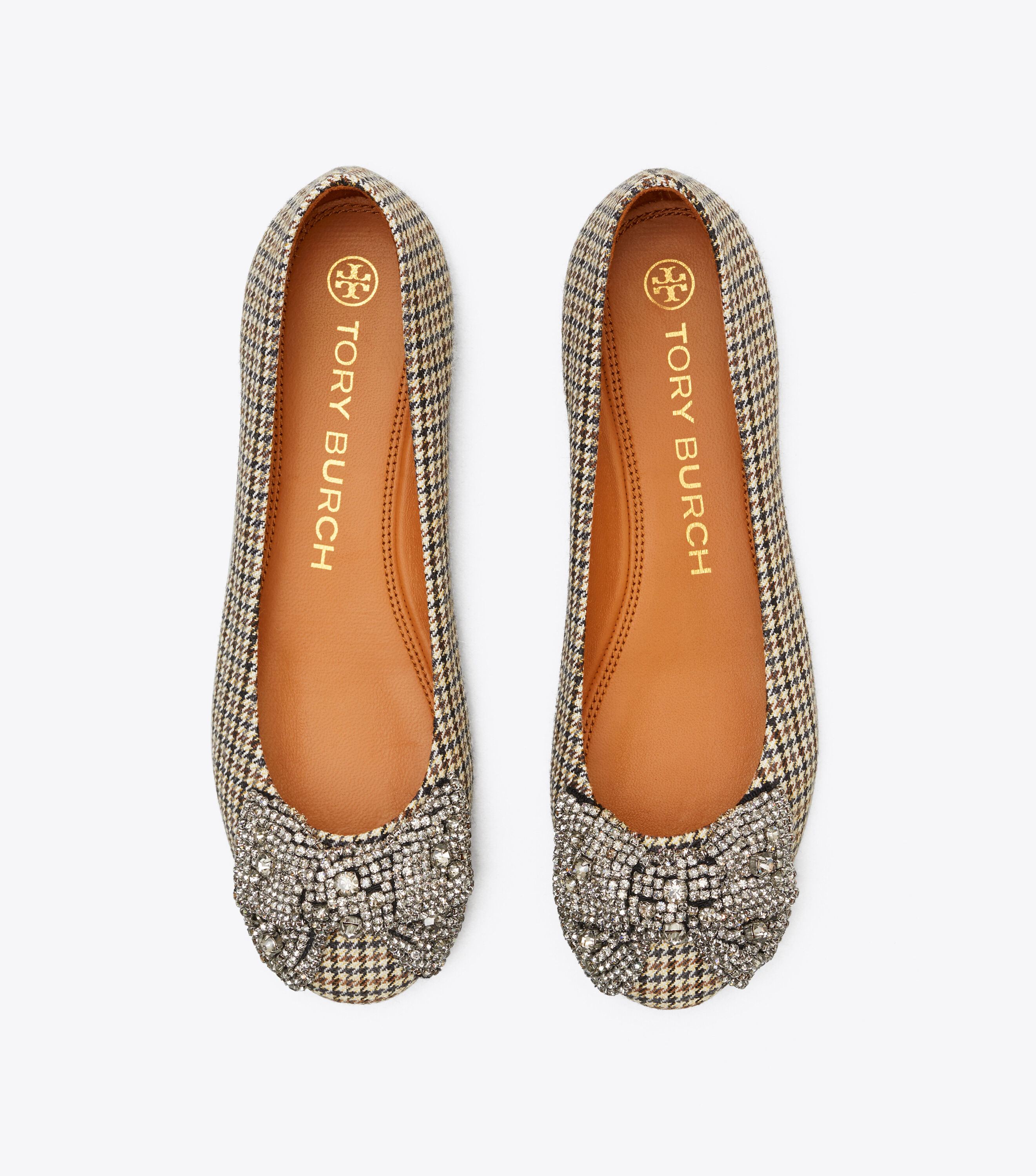 Tory burch crystal shop bow flats