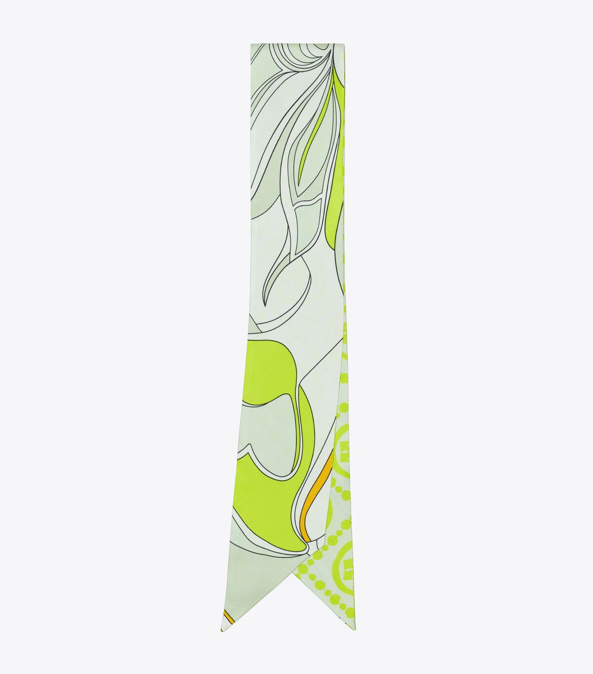 tory burch twisty flower silk ribbon tie