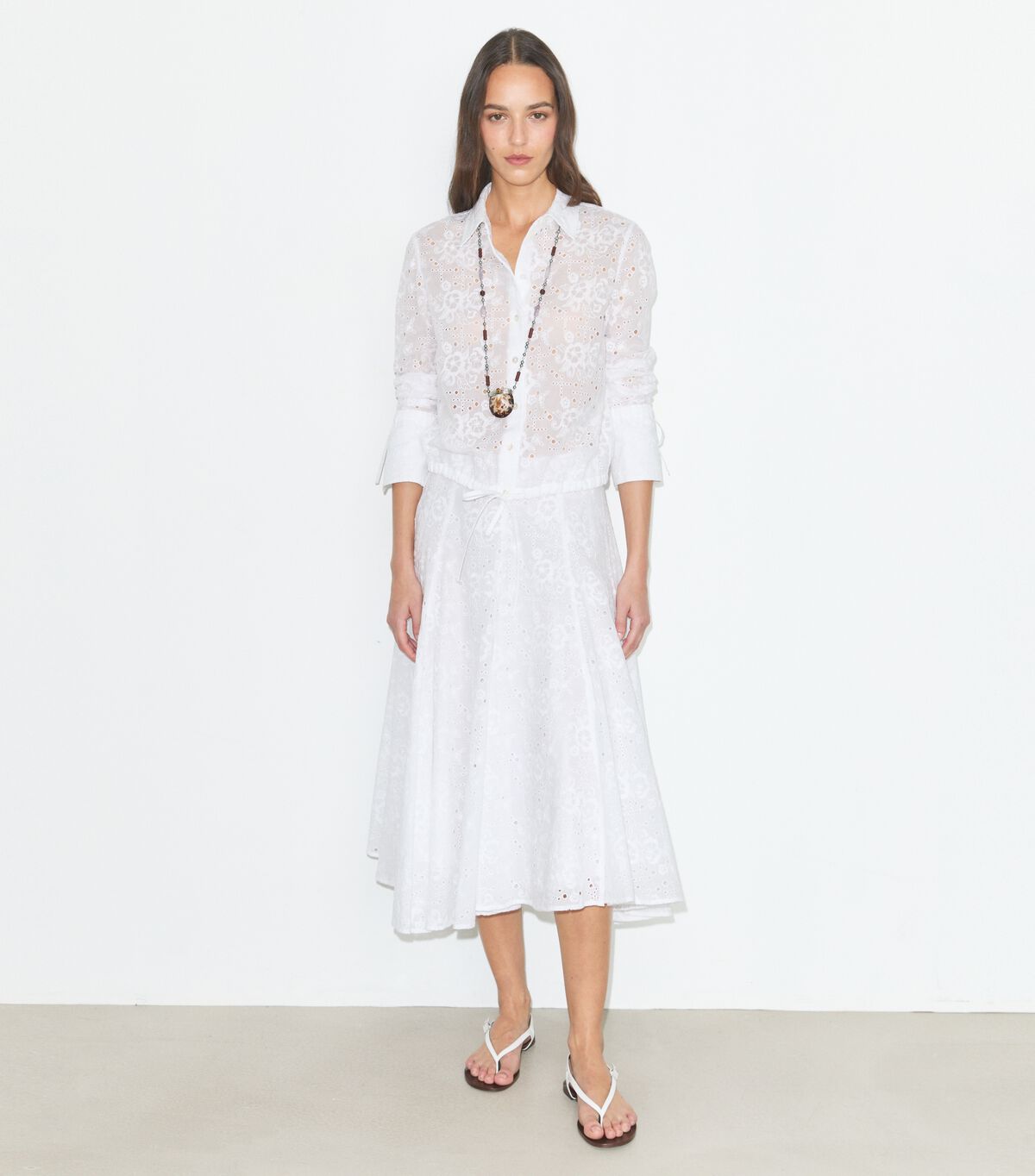 tory burch cotton eyelet blouse