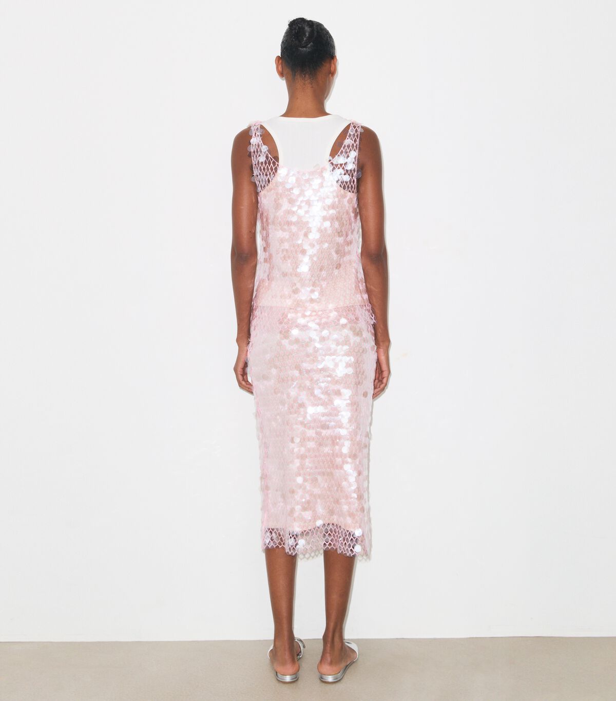 tory burch sequin mesh top