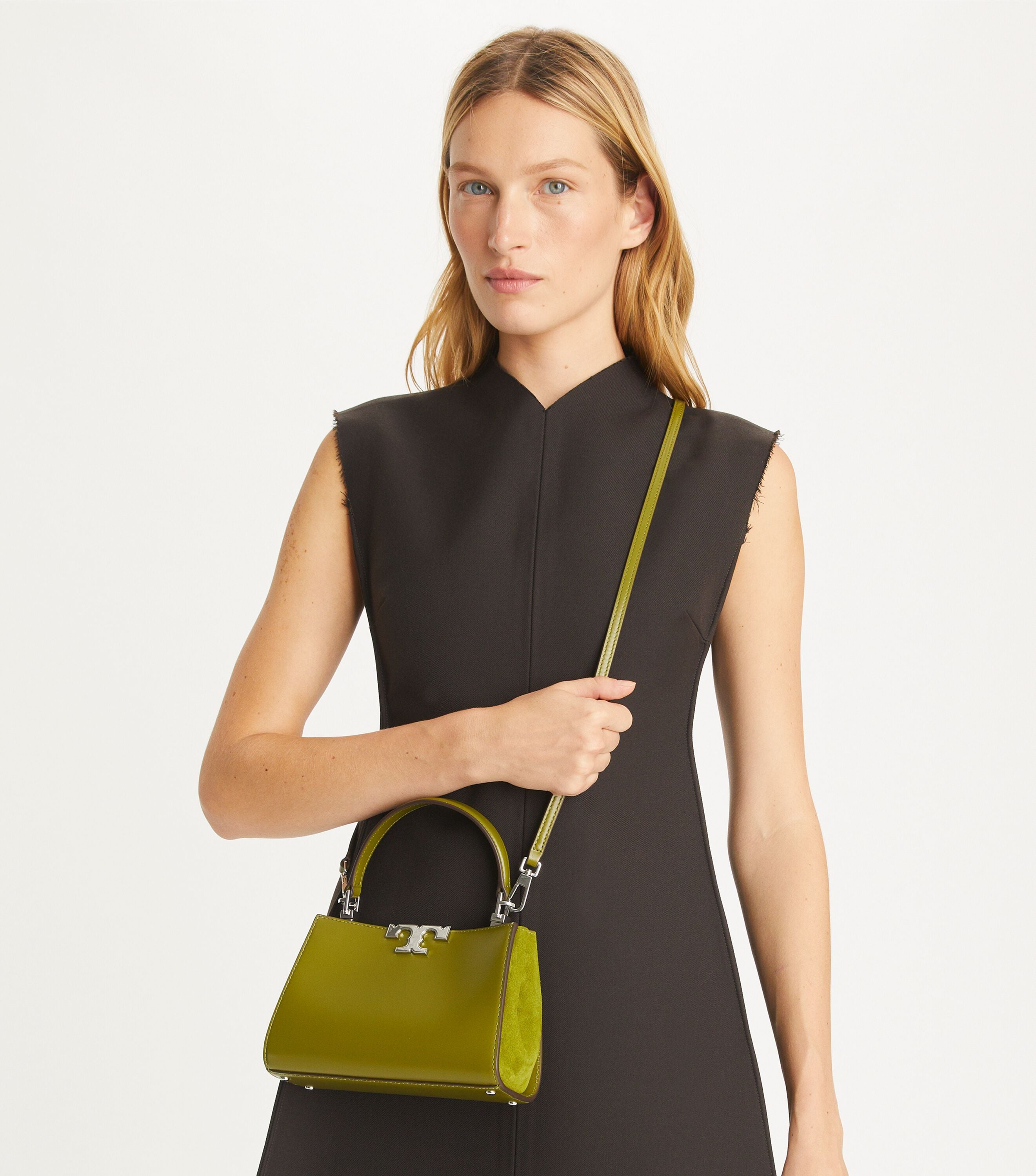 Mini Eleanor Satchel, Dark Matcha | Tory Burch KSA