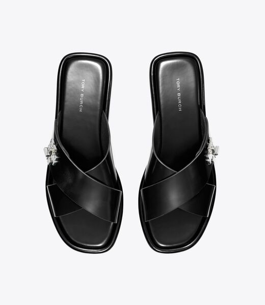 tory burch turnlock slide