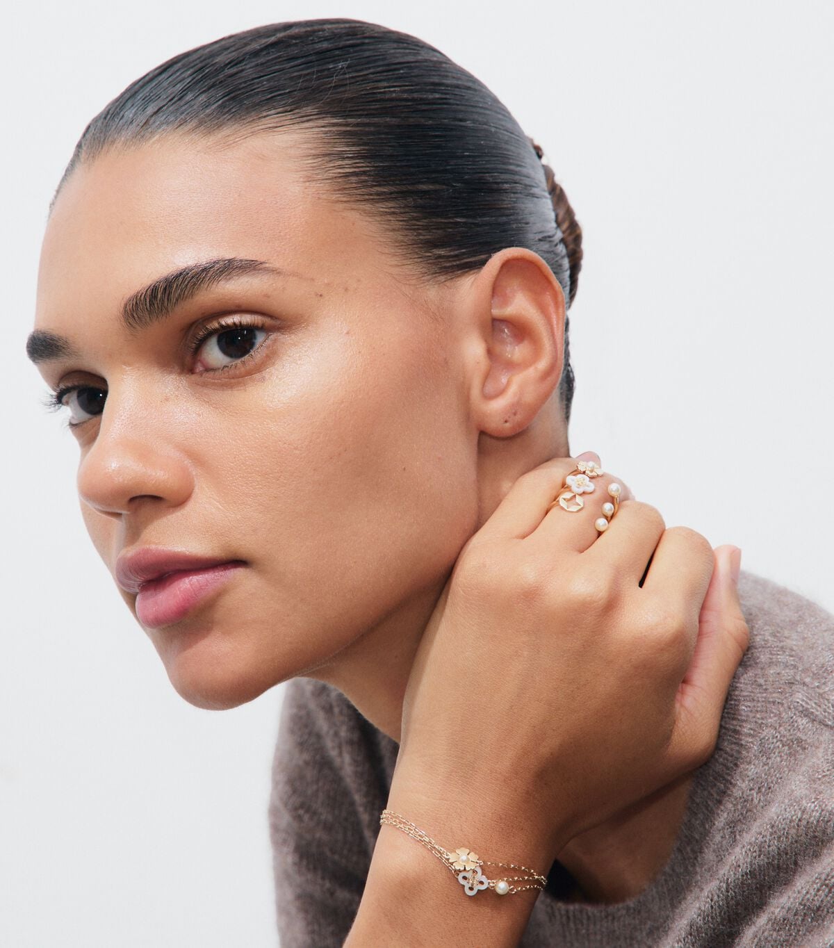 tory burch forget me not stacking ring set