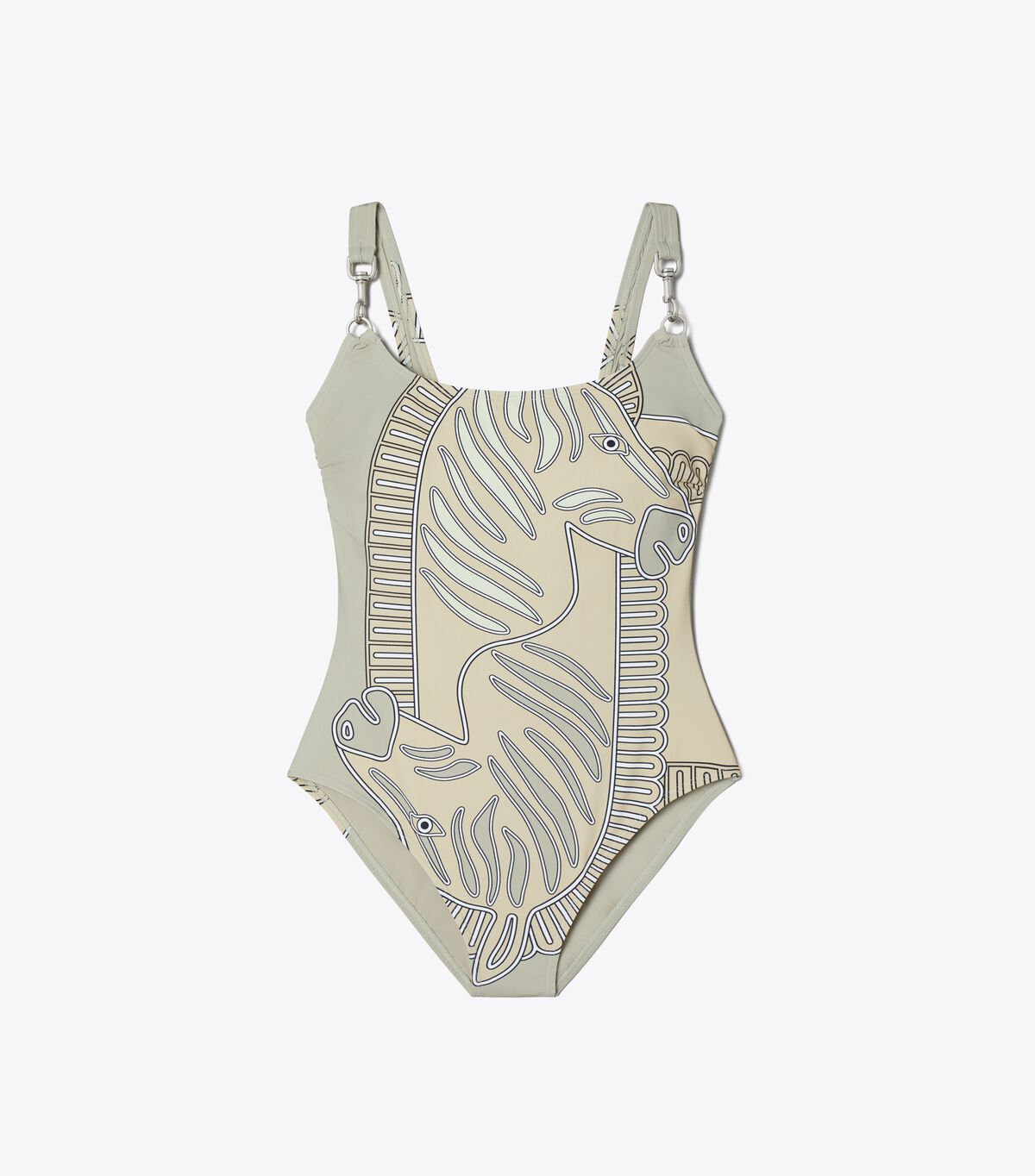 tory burch printed clip tank suit