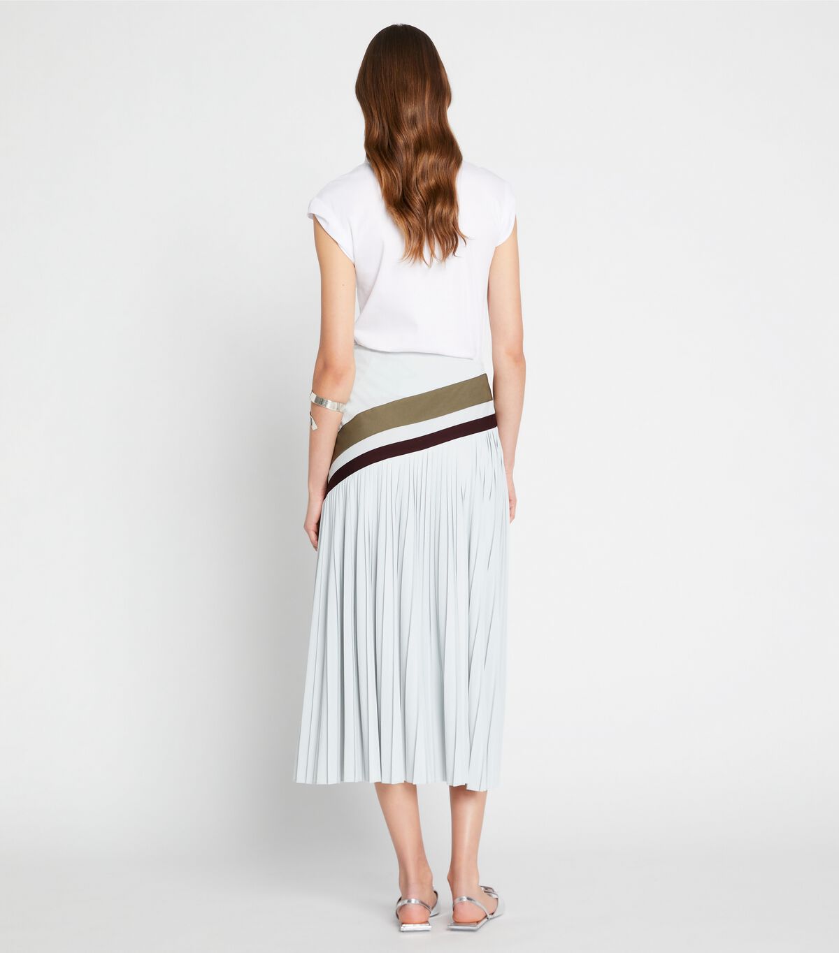 tory burch chevron pleated skirt