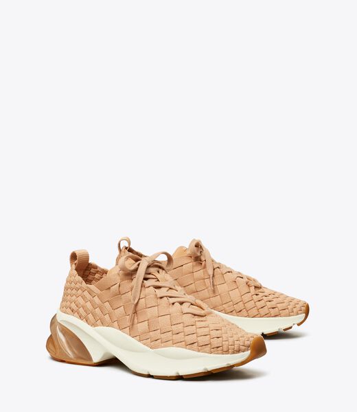 tory burch good luck woven trainer