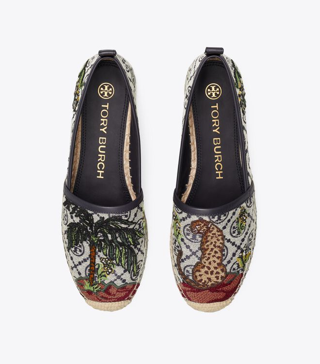 T Monogram Platform Embroidered Espadrille | Shoes | Tory Burch