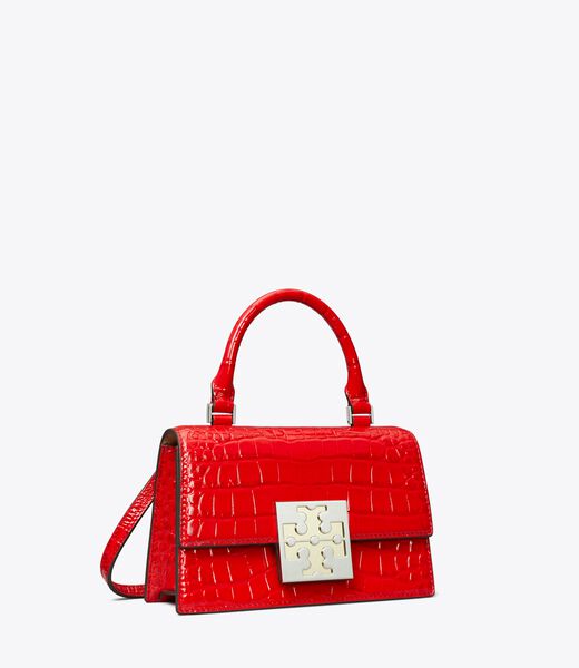 Tory Burch Robinson Printed Top-handle Mini Bag in Red