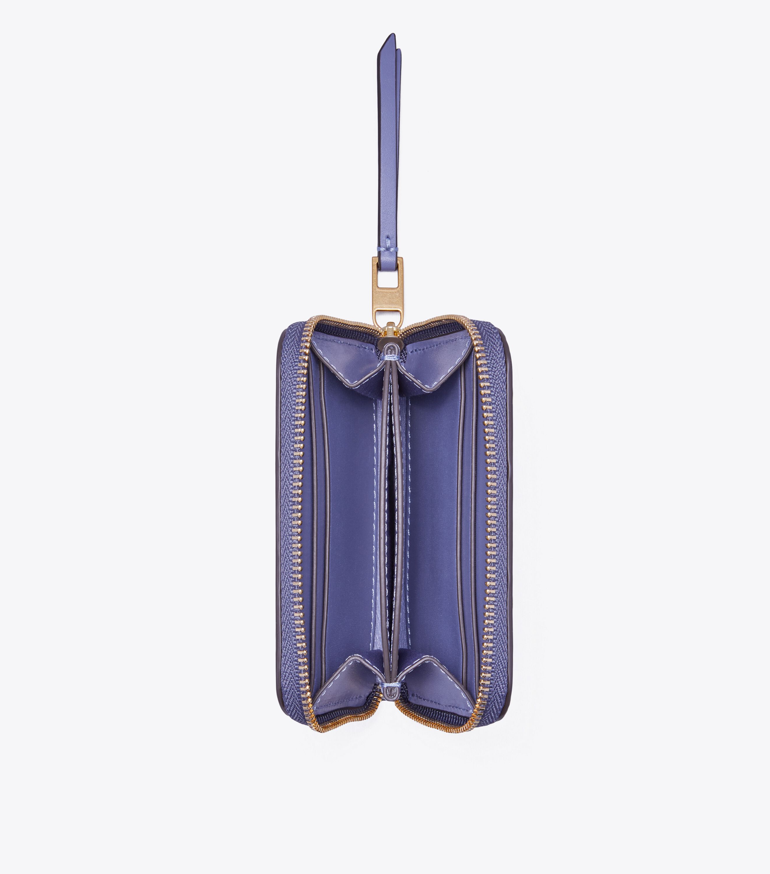 T Monogram Patent Zip Coin Case