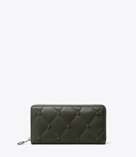 tory burch bunny knot zip continental wallet