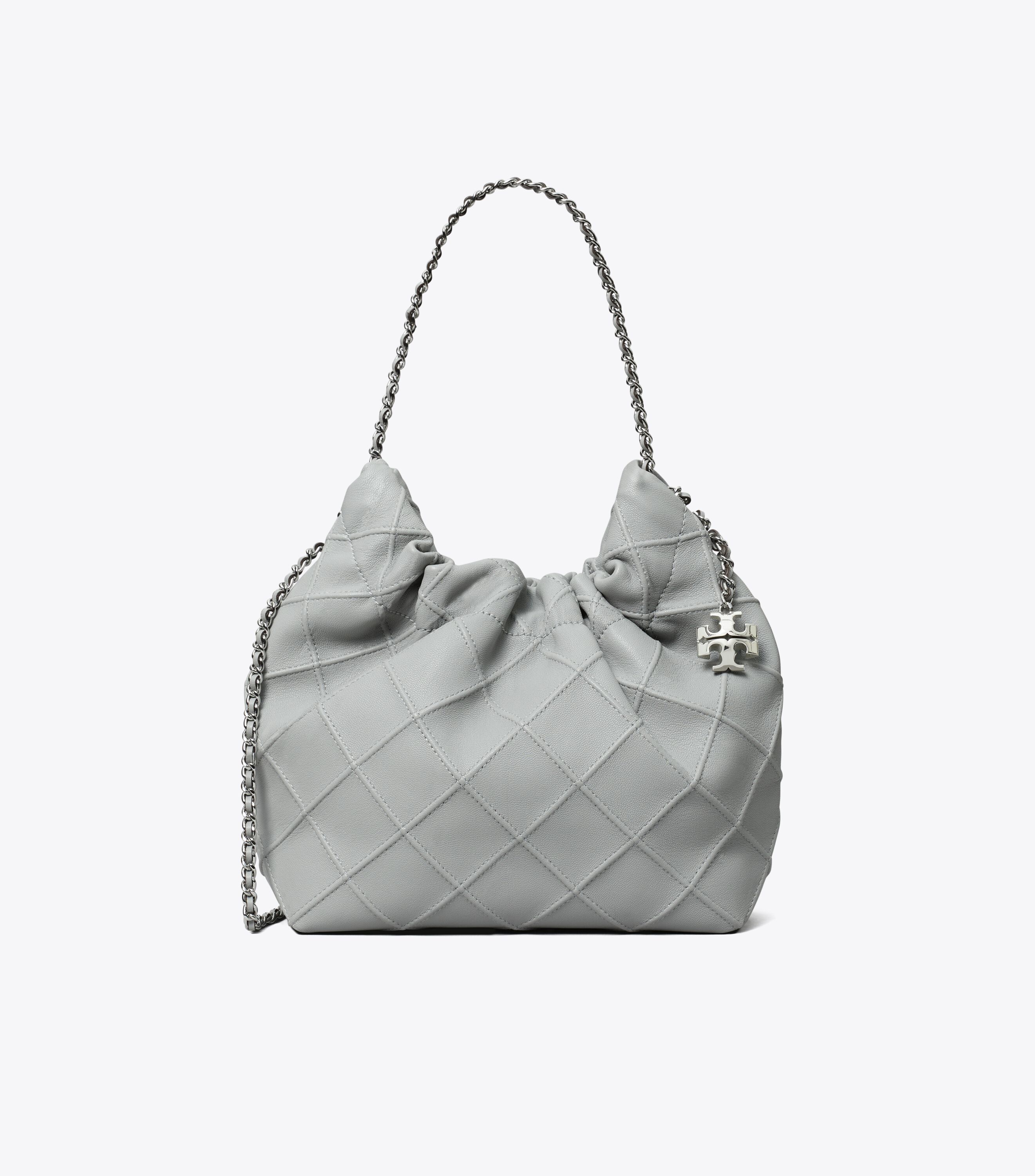 Mini Fleming Soft Hobo Bag, Gray | Tory Burch KSA