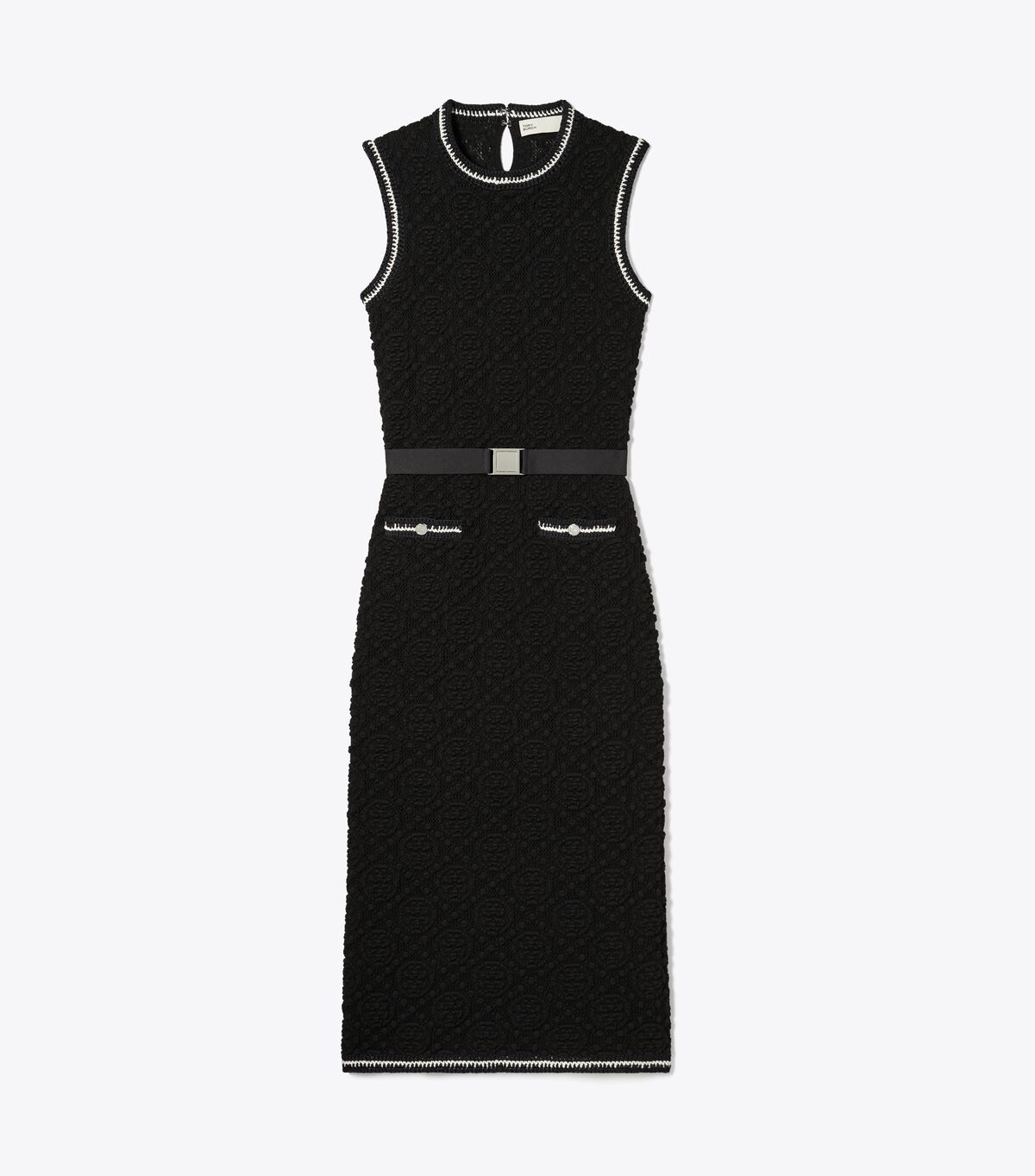 tory burch cotton pointelle knitted tank dress