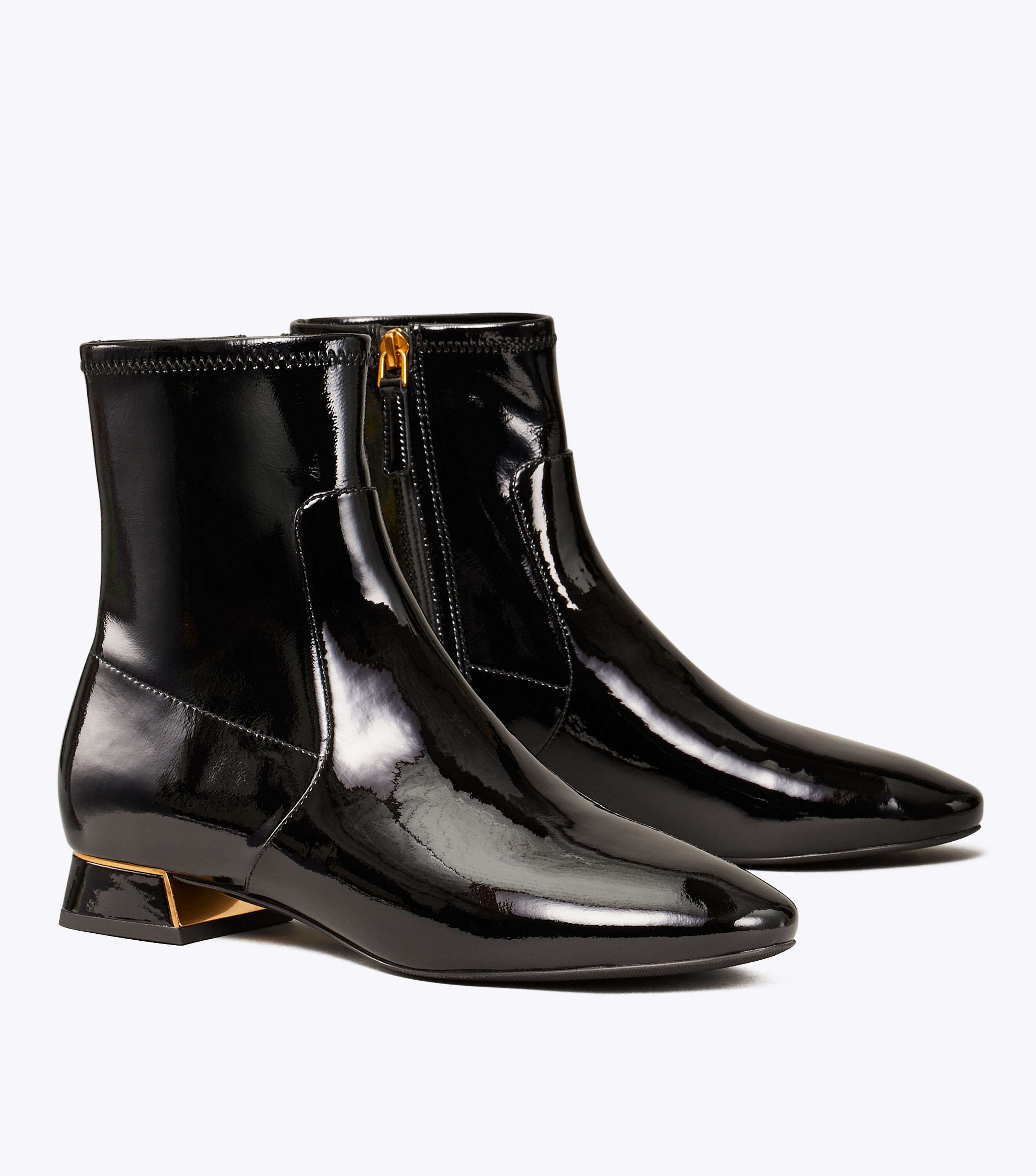 Gigi Patent Stretch Boot Shoes Tory Burch