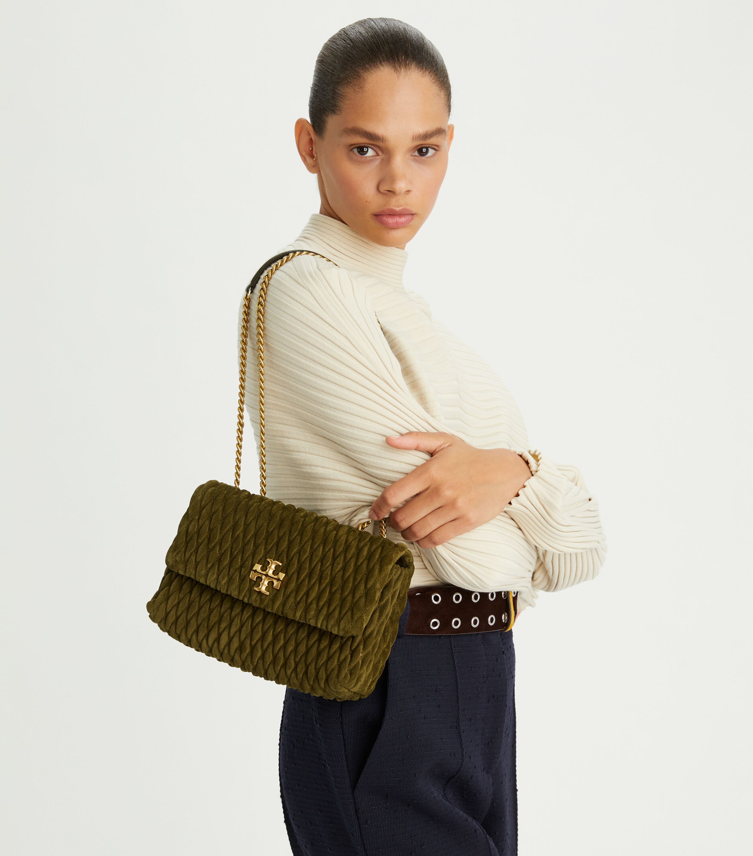 Tory burch suede shoulder bag online