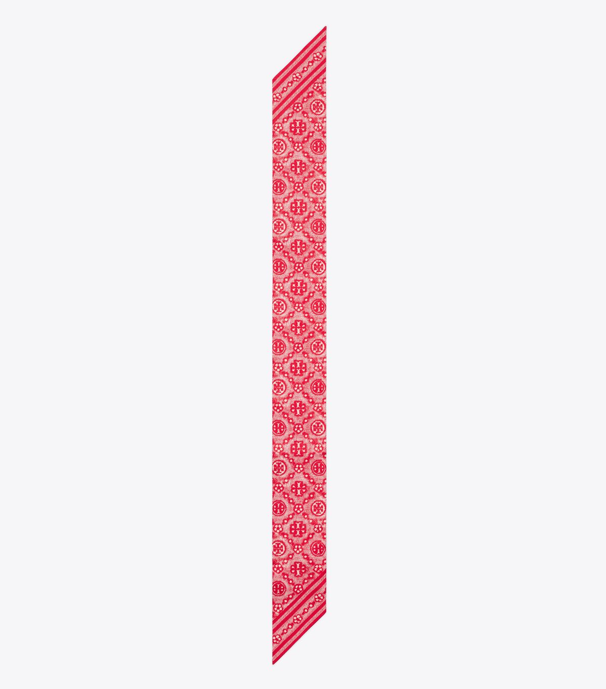tory burch t monogram silk ribbon tie
