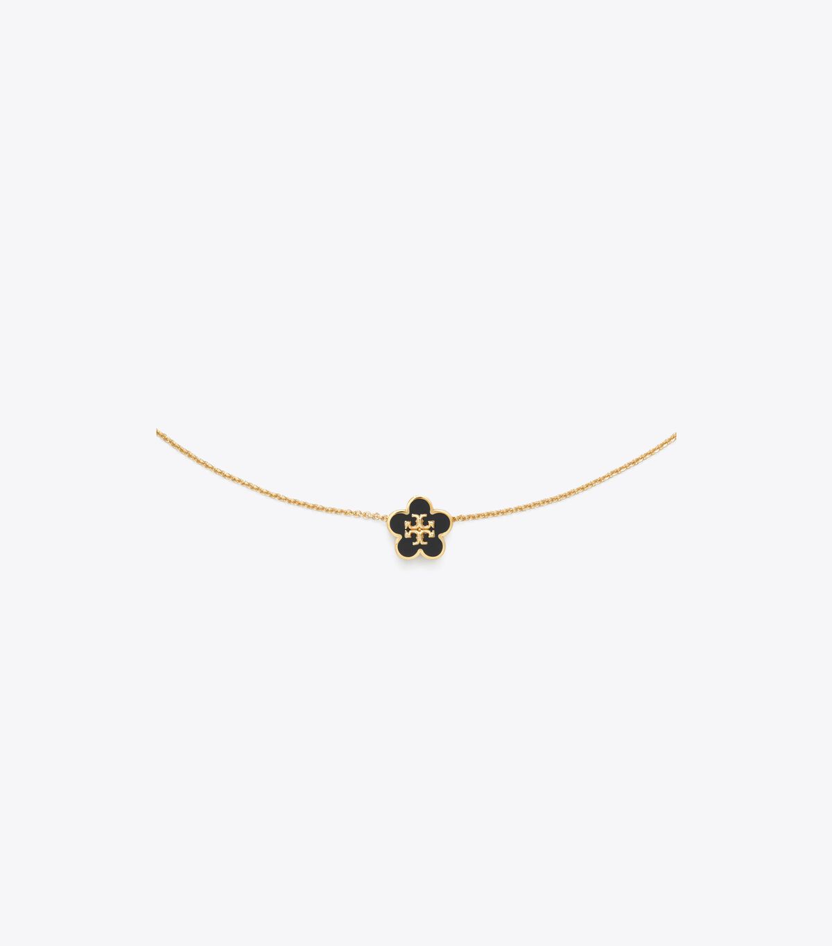 tory burch kira enamel flower pendant necklace