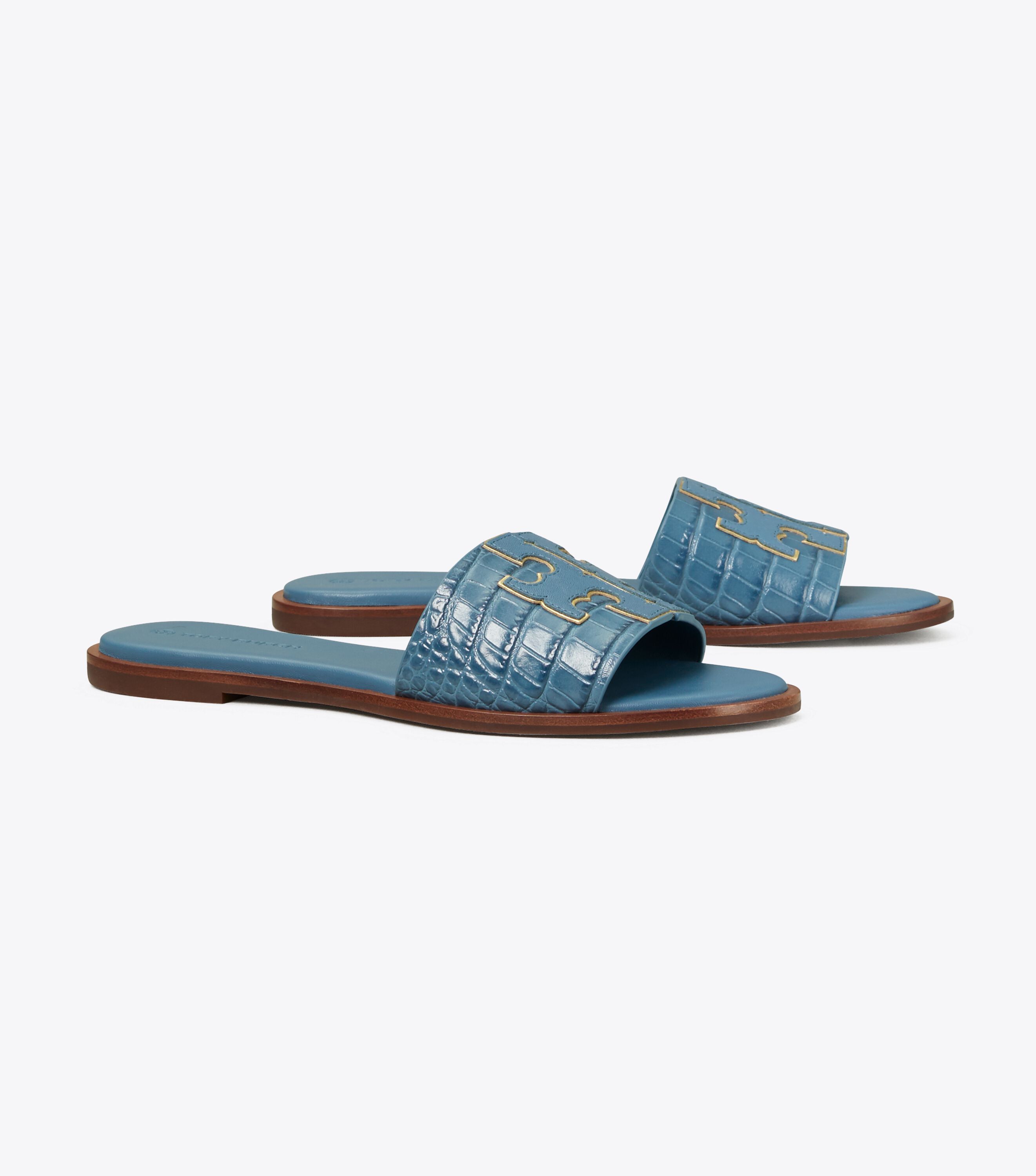 Tory burch ines slide yellow cheap