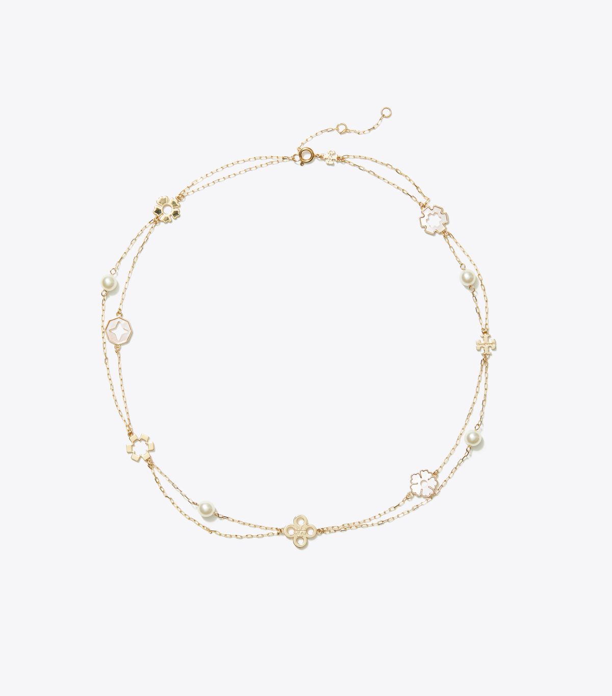 tory burch kira clover layered necklace