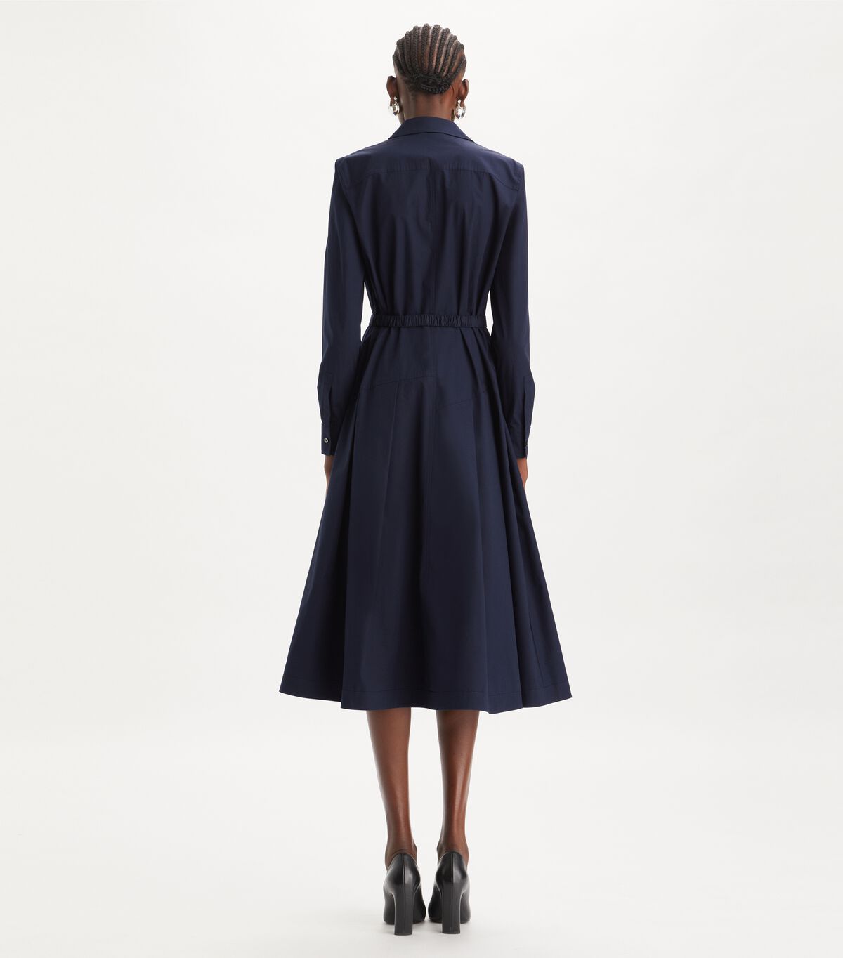 tory burch pleated cotton shirtdress