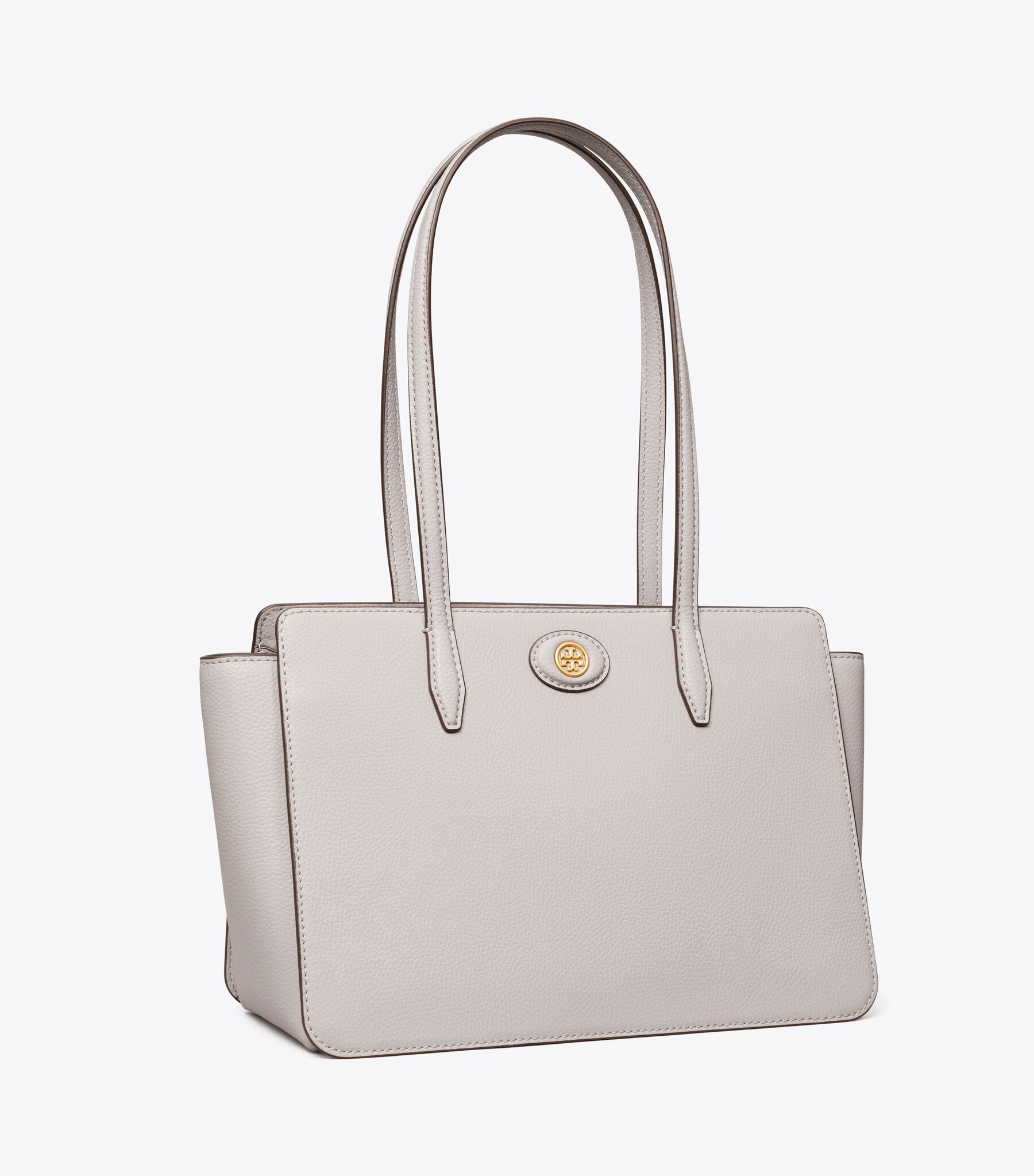 Small Robinson Pebbled Tote, Bay Gray | Tory Burch KSA