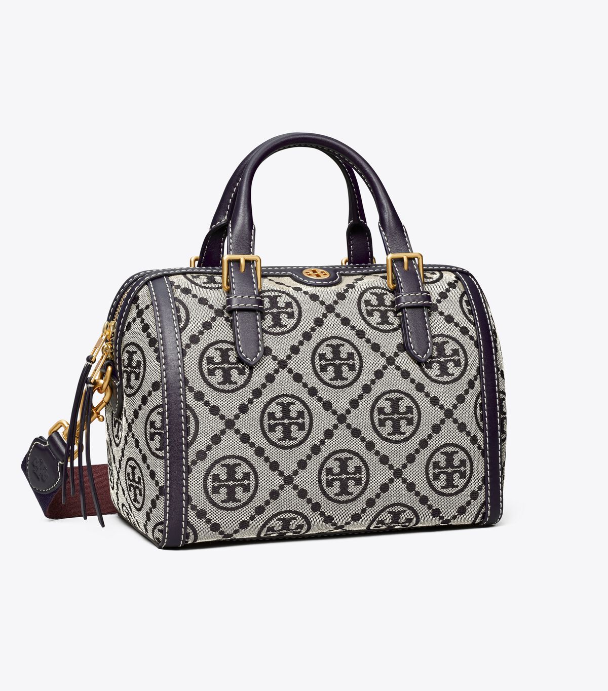 tory burch t monogram barrel bag