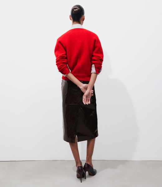 tory burch patent leather skirt