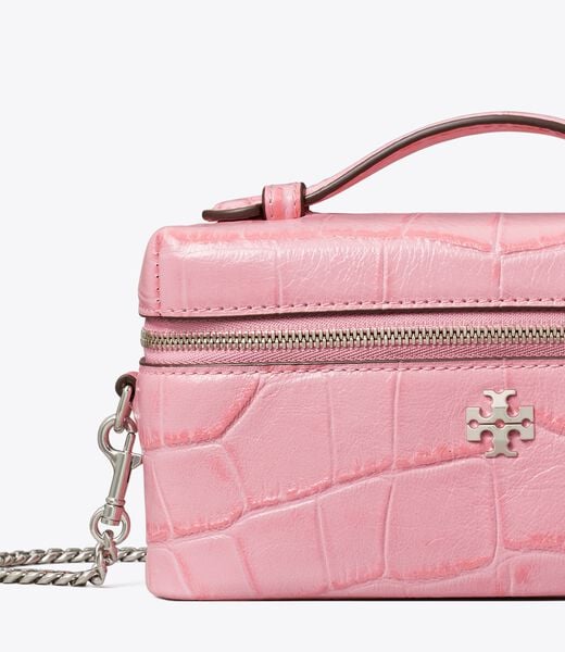 tory burch charlie croc embossed vanity case